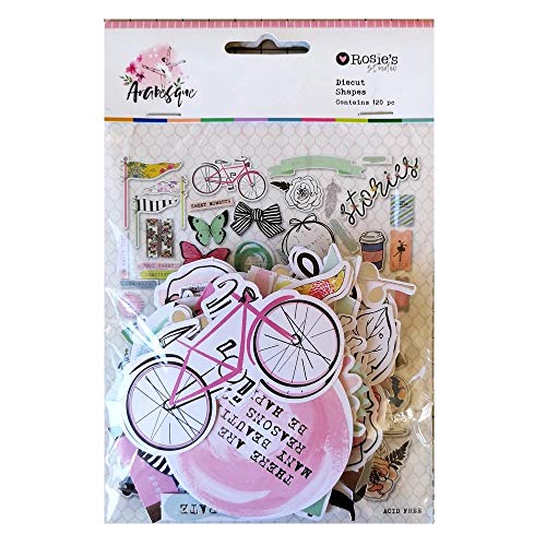 120st afgedrukt papier Diecut vormen folie ontwerp Scrapbooking Cardmaking Journal Embellishments-Zelfklevende Scrapbook Stickers