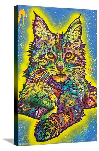 Toile tendue Maine Coon 2 Dean Russo, le cadeau idéal pour amoureux de grands chats