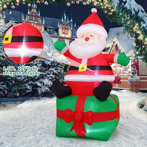 Aufblasbarer Weihnachtsmann mit LED-Beleuchtung – 2,1 m – Bild 4
