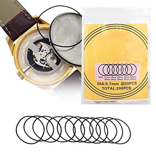 AKLOSIPY Herramientas de Repetición de Jarras de 200 por Ciento para la Cubierta Posterior del Reloj (Anillo Impermeable de 0,7 mm)