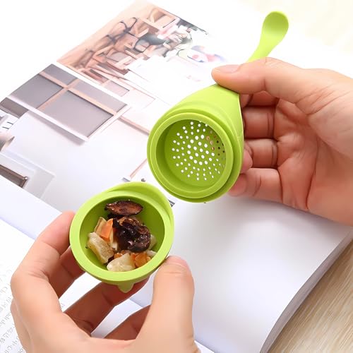 Image of Tea Strainer Infuser - Cute Dinosaur Design, Easy-to-Clean | Food-Grade Silicone Tea Filter for Loose Leaf, Great Gift for Tea Lovers