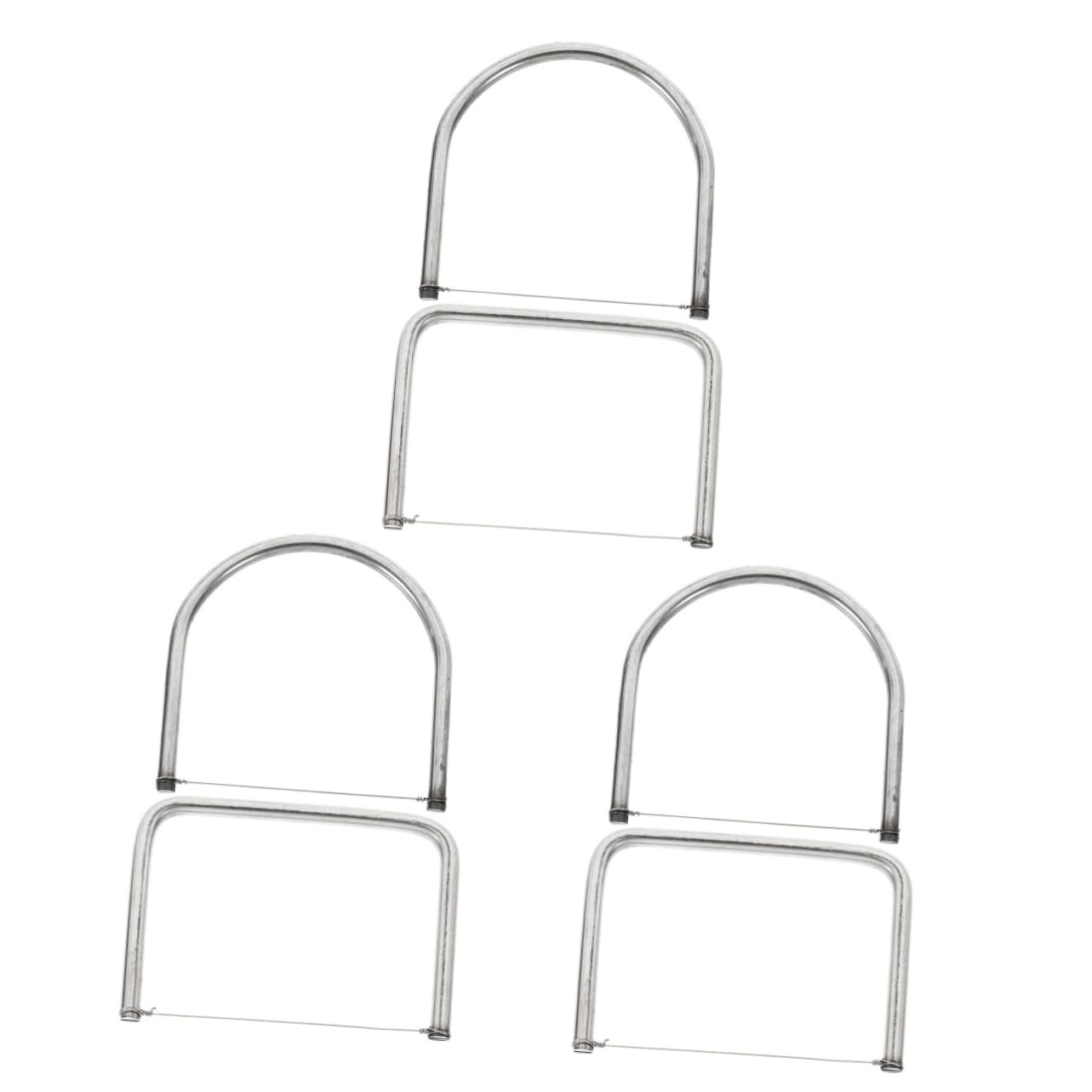 OSALADI 3 Set Tagliare Lo Strumento di di Ceramica Argilla Essiccata all'Aria per Adulti Attrezzo Taglierino Strumento di Filo per Argilla Strumenti di Argilla Argento 2 Pezzi*3