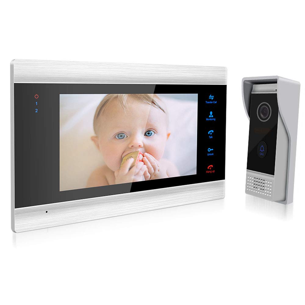 Jeatone Door Access Control 7 Inch LCD Display Video Doorbell Door Phone 1V1 HD 1200TVL Security Camera Intercom Home System