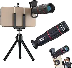 Luneta Para Celular Lente Telescópica Super Zoom 18x Apexel + Tripé
