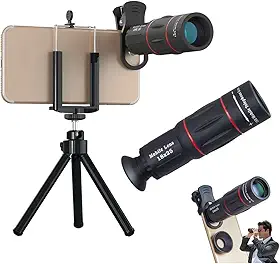 Luneta Para Celular Lente Telescópica Super Zoom 18x Apexel + Tripé