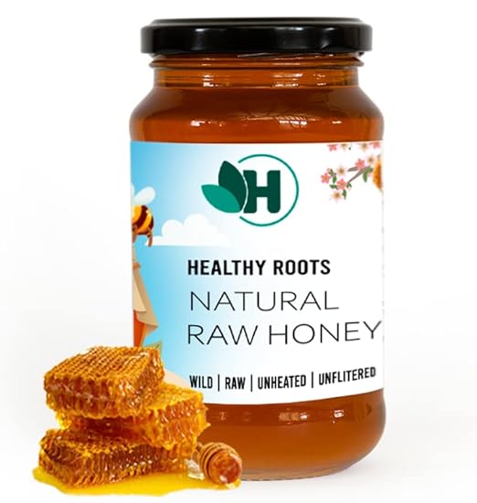 Healthy roots Natural Raw Honey 1Kg- Organic Honey Raw Unprocessed (Pure Honey 100% Natural No Added Sugar) (1 kg)