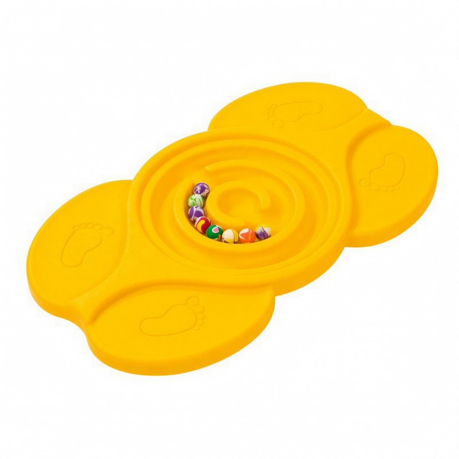 Tavola per Equilibrio Bambini Stimolante | Robusto, Pedana Equilibrio per Allenamento Sensoriale, Salvaspazio, Balance Board, Scuola Dell'infanzia, Camera dei Giochi, Giallo