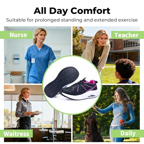 Image of AOV Women Arch Support Walking Shoes Orthotic Sneakers for Plantar Fasciitis Foot and Heel Pain Relief Tennis Shoes