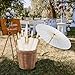 6 Pack 33 Inch White Paper Umbrellas for Wedding, Chinese Japanese Parasol, DIY Oiled Paper Umbrella with Thank You Cards & Storage Bags for Bridal Shower, Craft, Photography, Party Decor