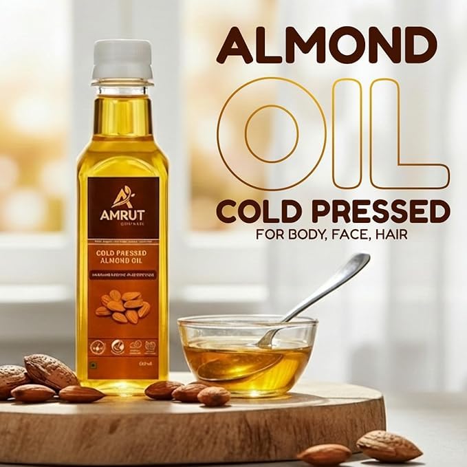 AMRUT ELIXIR OF LIFE Cold Pressed Herbal Ayurvedic Hair Oil 100ml | Reduces Hair Fall, Promotes Growth, Smooth Shiny Healthy Hair for Men & Women (100 ml, Almond Oil) 3