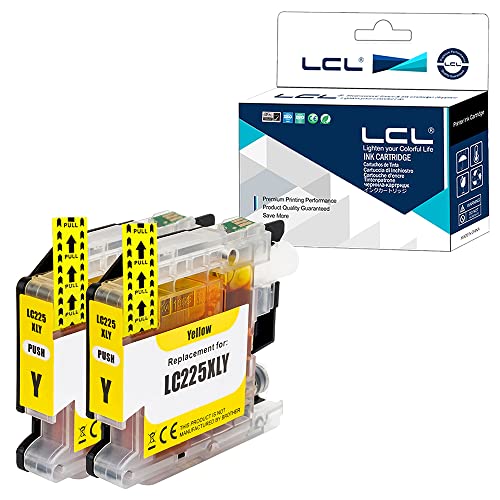 Image of LCL LC225XL Yellow Ink Cartridge Compatible with Brother LC225 LC225XL LC225XLY for MFC-J4420DW J4620DW J4625DW DCP-J4120DW MFC-J5320DW J5620DW J5625DW J5720DW (2-Pack )