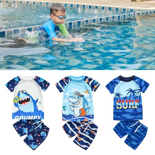 Upgrades Boys Set Comfortable Breathable Fabric Kids Swimsuit Outfit UPF50+ Sun Protections for Ages 3 to 92