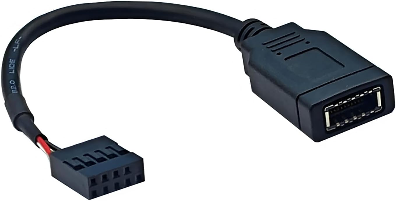 Motherboards 9 Pin USB 2.0 to Type C Front Panel Cable Total Length 15cm Computer Case Extension Cord Electronics Accessories