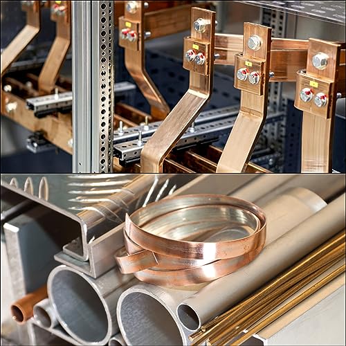 QUARKZMAN 1Stk 6 x 1 Kupfer Flach Leiste 2/5 Dicke Kupfer Stangenware für Erdungsanlagen Architektonische Projekte