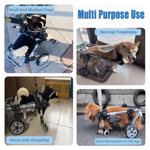 Fauteuil roulant pour chien handicapé et chat réglable - 7