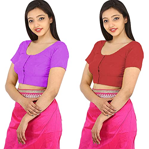 Image of Namita Women's Rubia Cotton Solid Half Sleeve Blouse