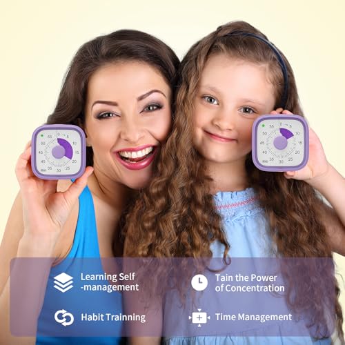 ADHD Timer- ADHD Tools for Kids Adults, Visual Timer for Kids with Autism, Silent Countdown Pomodoro Timer with Adjustable Alarm for Keep More Focused - Image 8