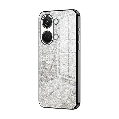 Moda telefono Compatibile con Custodia OnePlus ACE Cover Compatible con Telefono Protettiva Ibrida Galvanotecnica Trasparente Glitter Sottile AntiGraffio e Assorbiment