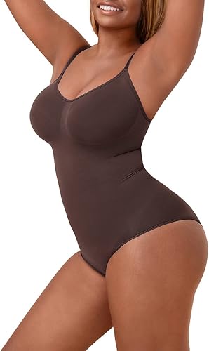 Miniatura 6 de Body moldeador sin costuras para mujer, moldeador de cuerpo completo, trajes sin mangas con cuello redondo