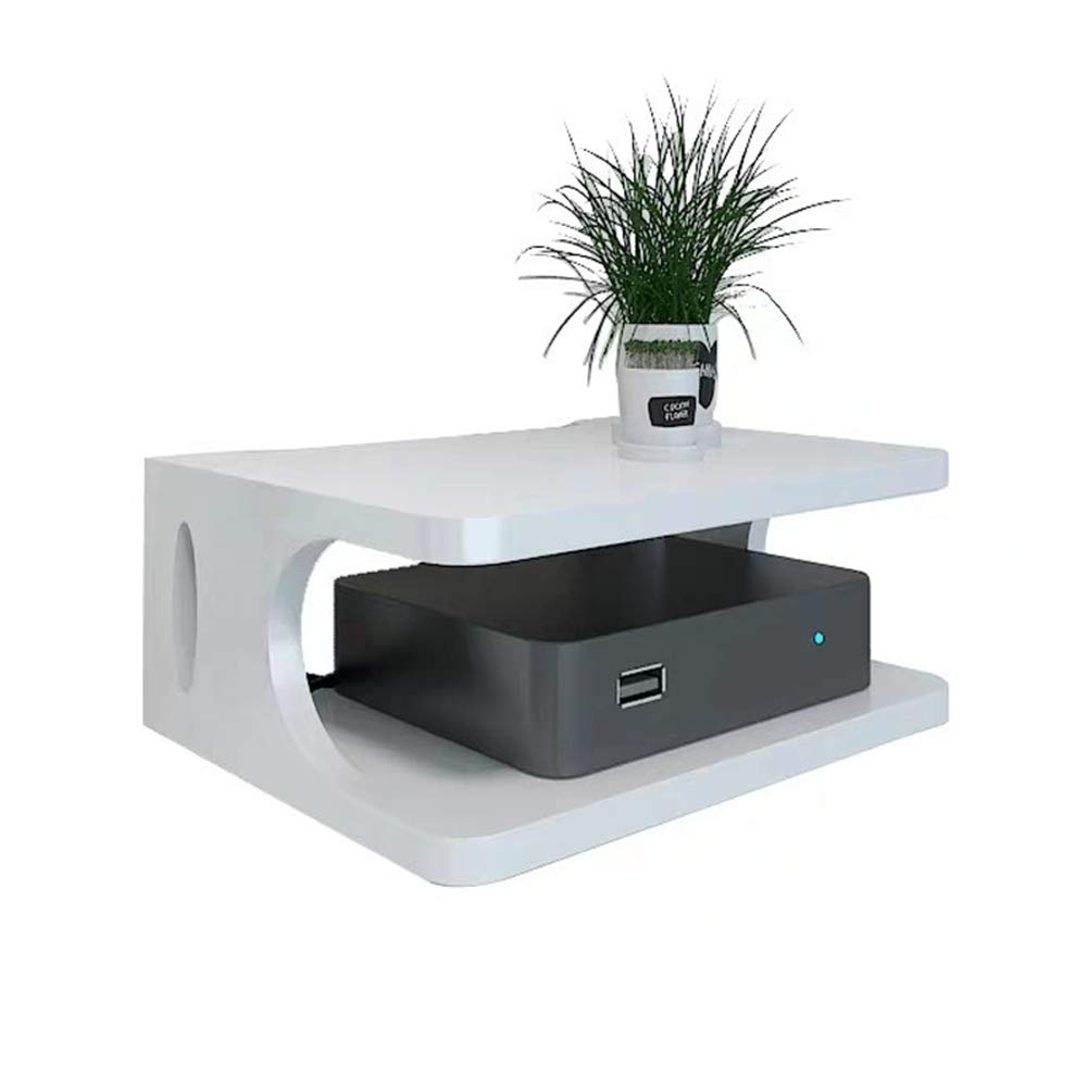 Estantes flotantes Soporte de exhibición para Almacenamiento de DVD Soporte para TV Estante para componentes para Reproductor de DVD, Reproductor Multimedia, enrutador, decodificador, Mini P