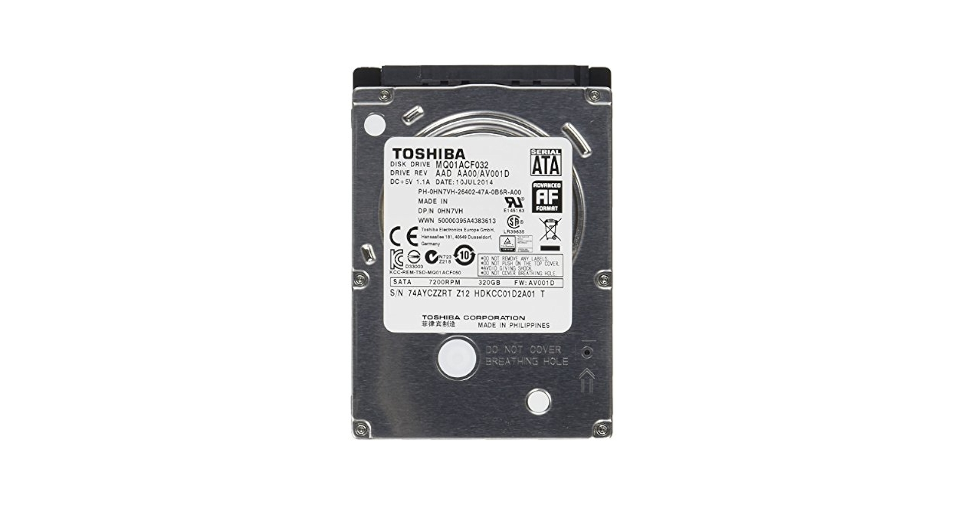 Amazon.com: Toshiba MQ01ACF032 320 GB 2.5