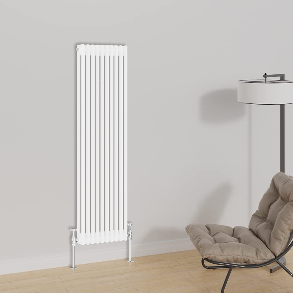 Warmehaus Vertical Column Radiator 1500x470mm Double Panel White