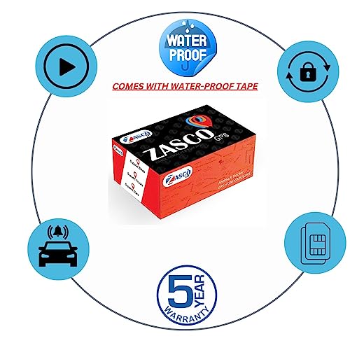 Image of ZASCO V5 PRO GPS Tracker for Cars /Motorcycles /Bikes /Trucks with Engine Lock /Unlock Option /antitheft alerts System with 5 Years Warranty+M2M Simcard(with Waterproof Tape).