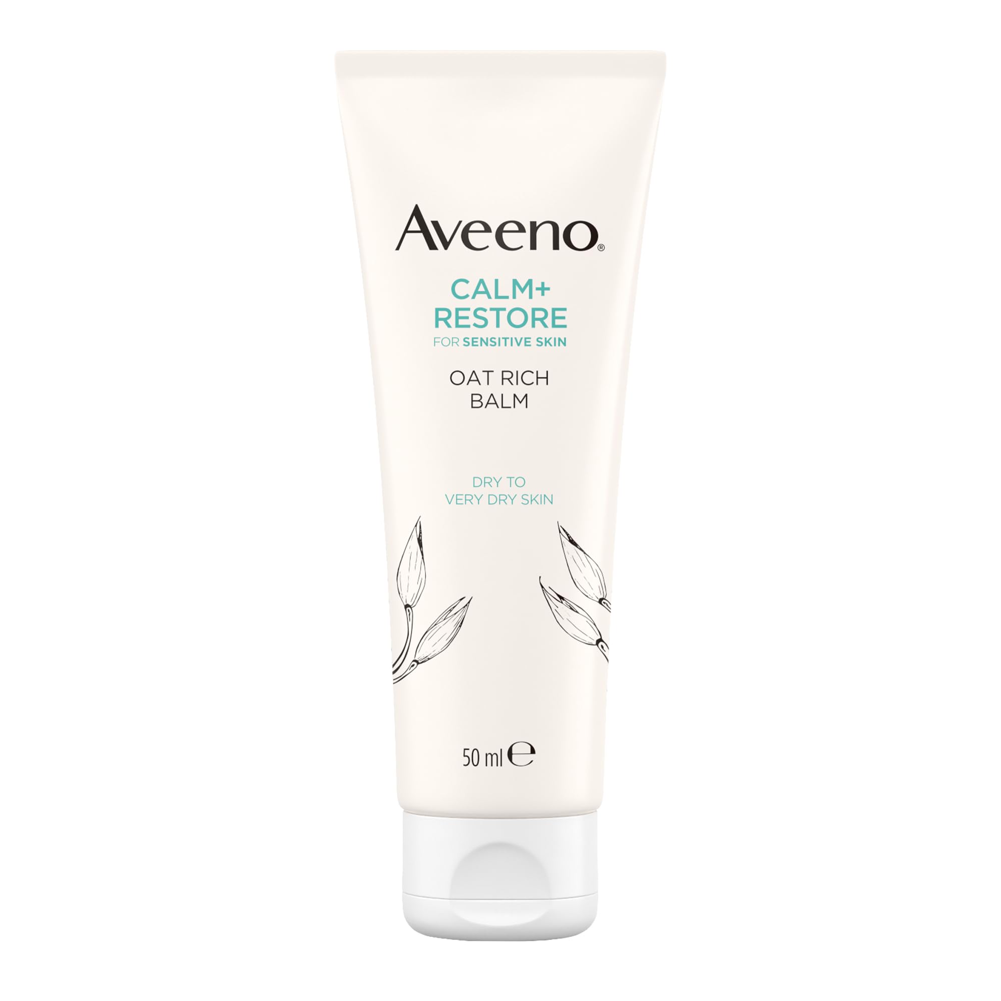 Aveeno Face Calm+Restore Rich Oat Moisturising Balm (1x 50ml), 24-Hour Hydration Face Moisturiser with Triple Oat Complex, (packaging may vary)