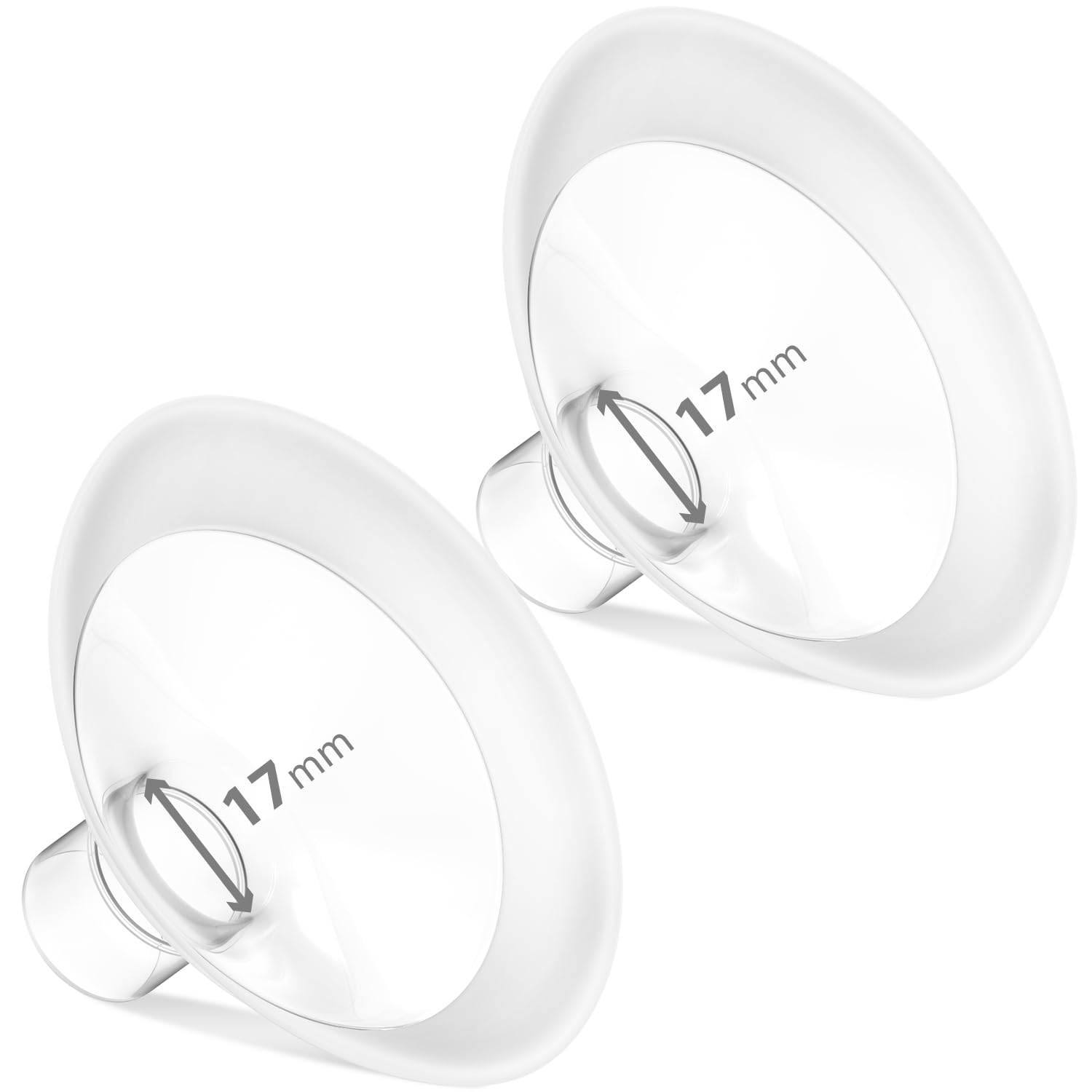 BALIME 17mm-105° Wide Angle Soft Rim Flanges for Medela Electric Breast Pump,Compatible with Medela Breast Pumps PersonalFit