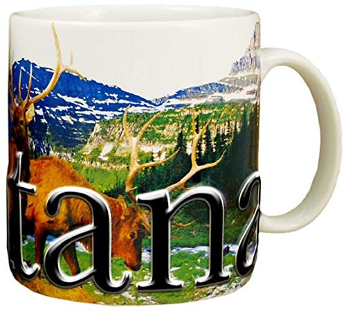 Taza de café Americaware Montana 18oz color blanco miniatura 3