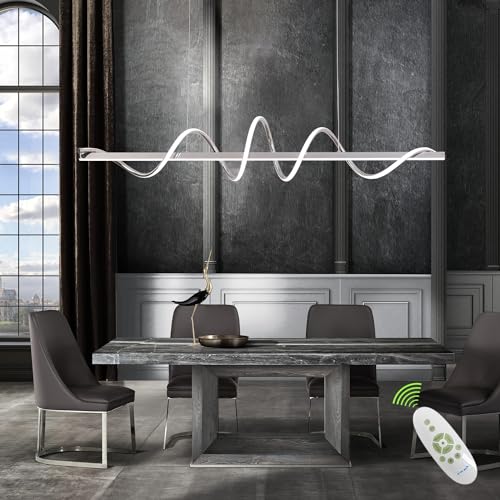 Likflyer Lampada a Sospensione Moderna da Tavolo da Pranzo, L100cm Colore Da Cucina Bar Luce...