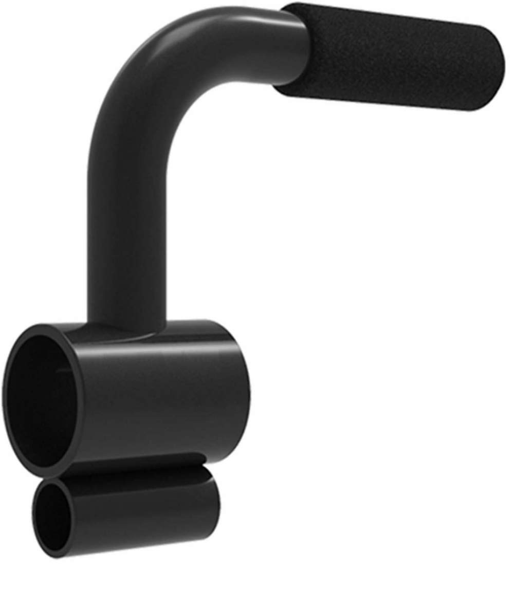 Single Landmine Handle - Double Barrel, Single T Bar Row Handle For 25mm / 50mm (1/2 Inches) Olympic Bars-Barbell Rod, For Deadlifting Squat Triceps And Back Exercises