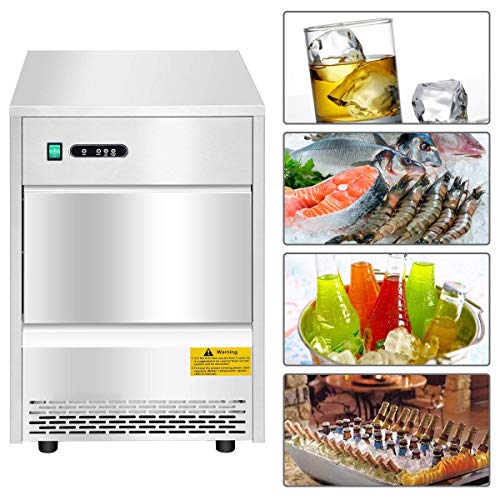 Kommerzielle Eismaschine, 79LBS / 24H freistehende tragbare Edelstahl-Eismaschine unter der Theke Eismaschine für… – Bild 6