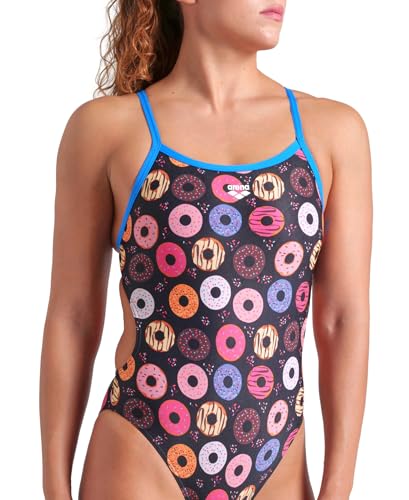 ARENA Women's Performance Funny Prints Collection Donuts Challenge Back Swimsuit4