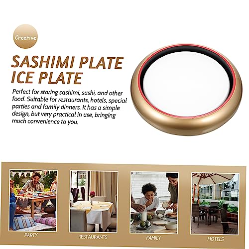 Plato multiusos japonés para sushi redondo plástico miniatura 5