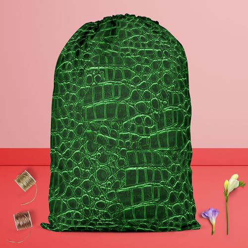 Image of ArtzFolio Crocodile Hide D1 | Reusable Sack Bag | Bag for Gym, Storage, Vegetable & Travel