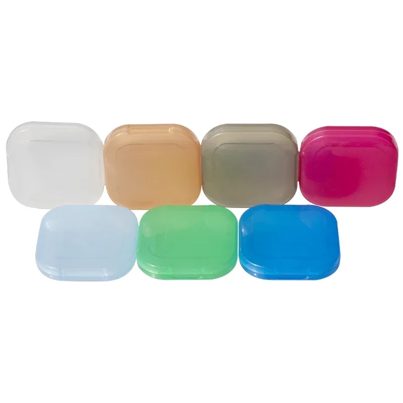 Porta Apparecchio Denti 50 pezzi di scatola for protesi dentali, contenitore for paradenti, trasparente for denti, finti(50pcs White)