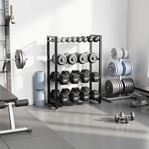 Image of 3 Tier Dumbbell Rack, Weight Rack for Home Gym