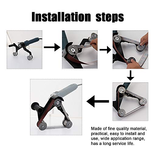 Ponceuse à bande abrasive accessoire adaptateur meuleuse angle fer - 4