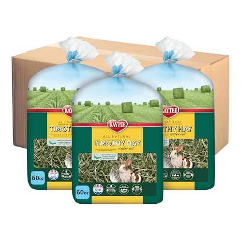 Image of Kaytee Wafer Cut Timothy Hay for Rabbit & Guinea Pigs, 180 Ounce | Less mess. Rabbit hay peels in layers. High fiber, guinea pig food