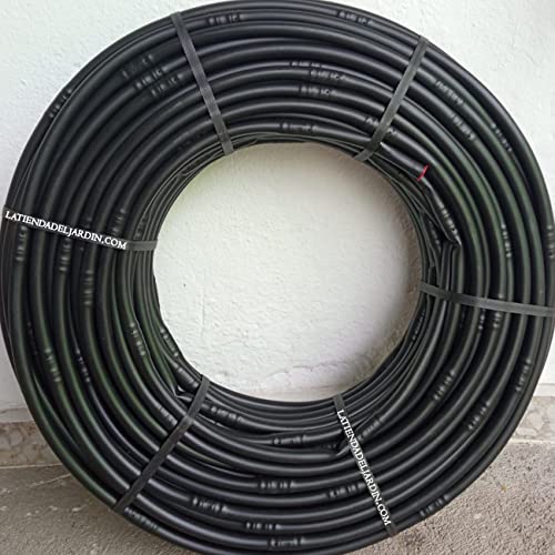 Suinga Tuyau d'arrosage goutte à goutte 16 mm 100m, Espacement de 50 cm entre les goutteurs, noir