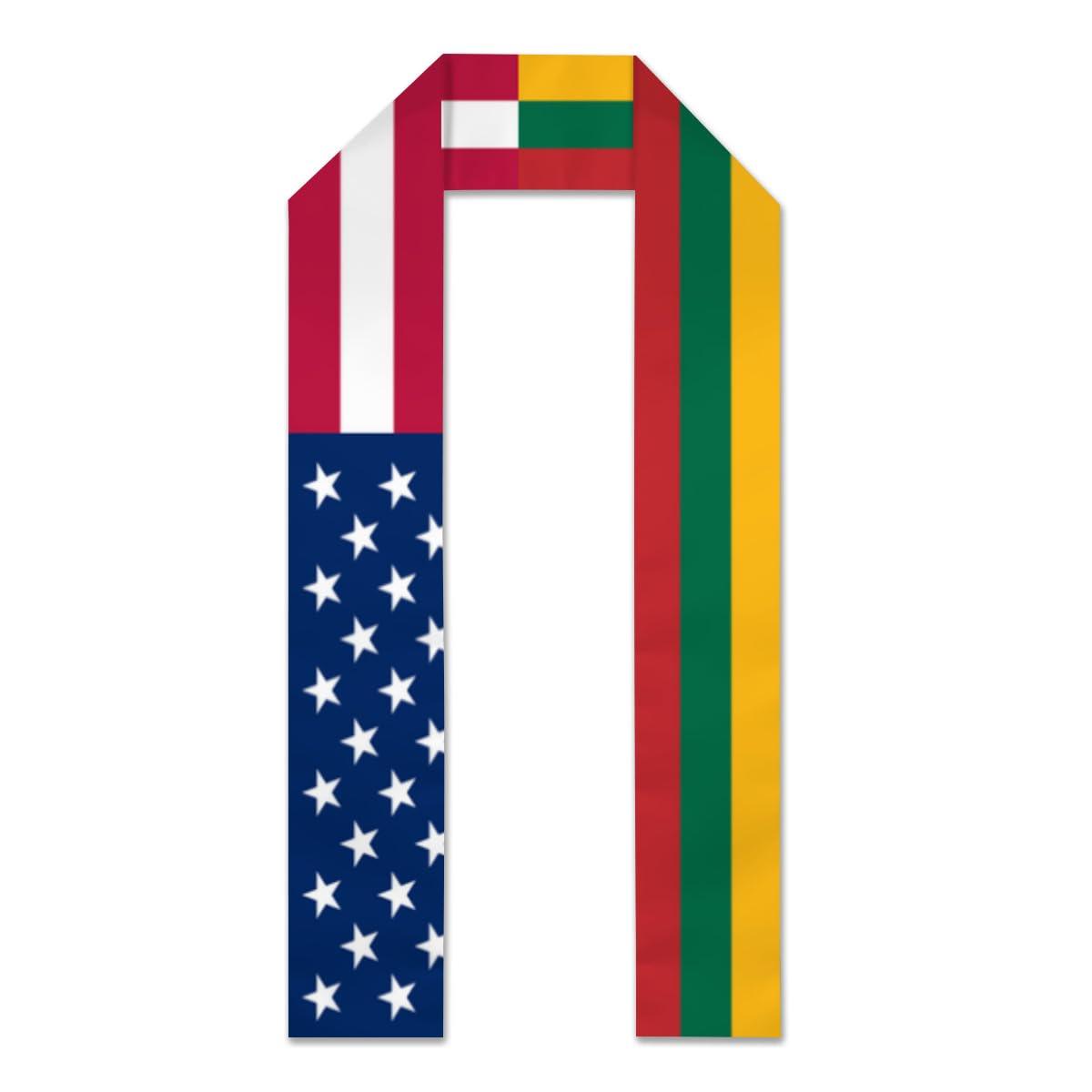 America Flag and Lithuania flag Graduation Sash,Graduation Stole Scarf Gifts for International Student