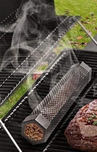 12\" Stainless Steel Smoker Tube Smoker Box Hot or Cold Smoking Use Wood Pellets or Wood Chips for up to 5 hours of smoke flavor infusion - Thumbnail 6