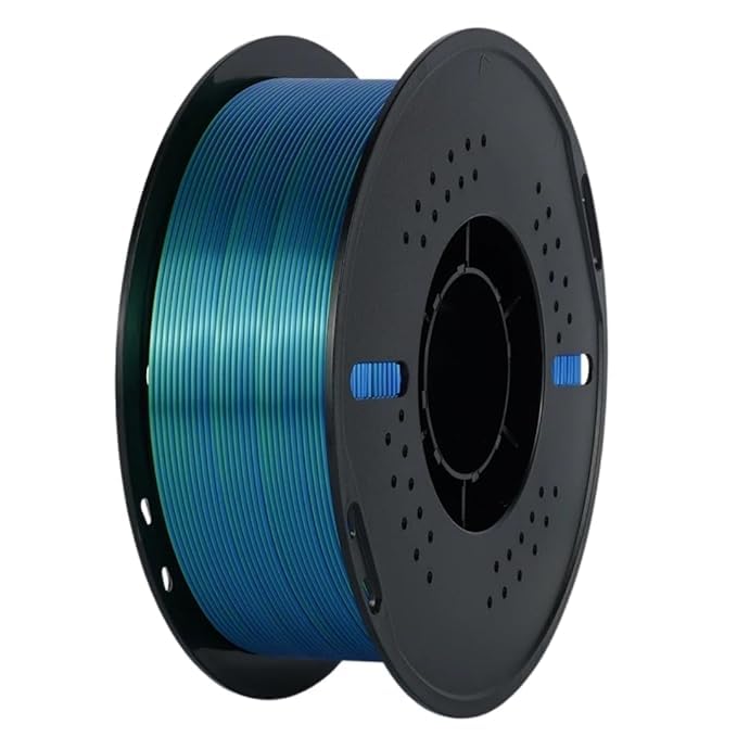 Image of FiLAMONT PLA Silk Filament 1.75mm, 3D Printer Filament, Shiny Silk 1.75 PLA Filament, 1kg(2.2Lbs) /Spool (Rainbow Blue)