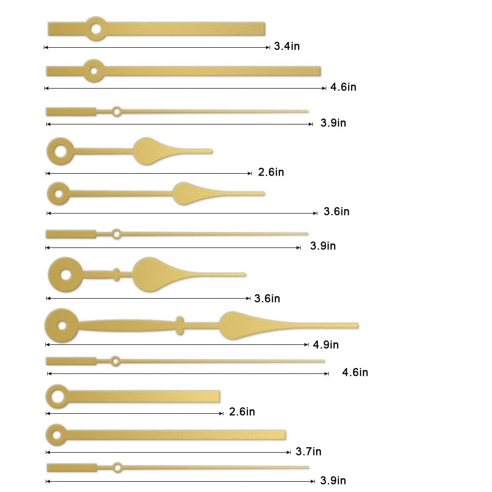 Kit Lancette Orologio Da Parete - 14 Stili Diversi Per Riparazione Fai Da Te - Foto 10