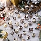 Jetec 48 Pcs Mini Copper Mercury Glass Ornaments...