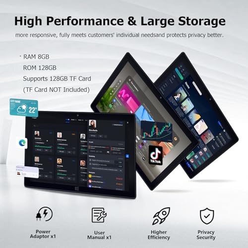 Tableta 2 en 1 Windows 10.1" con 8GB RAM y 128GB ROM, PC portátil con CPU Intel, pantalla táctil IPS FHD 1280x800, Mini HDMI, 5G WiFi, Bluetooth, USB 3.0, cámaras duales y teclado miniatura 6