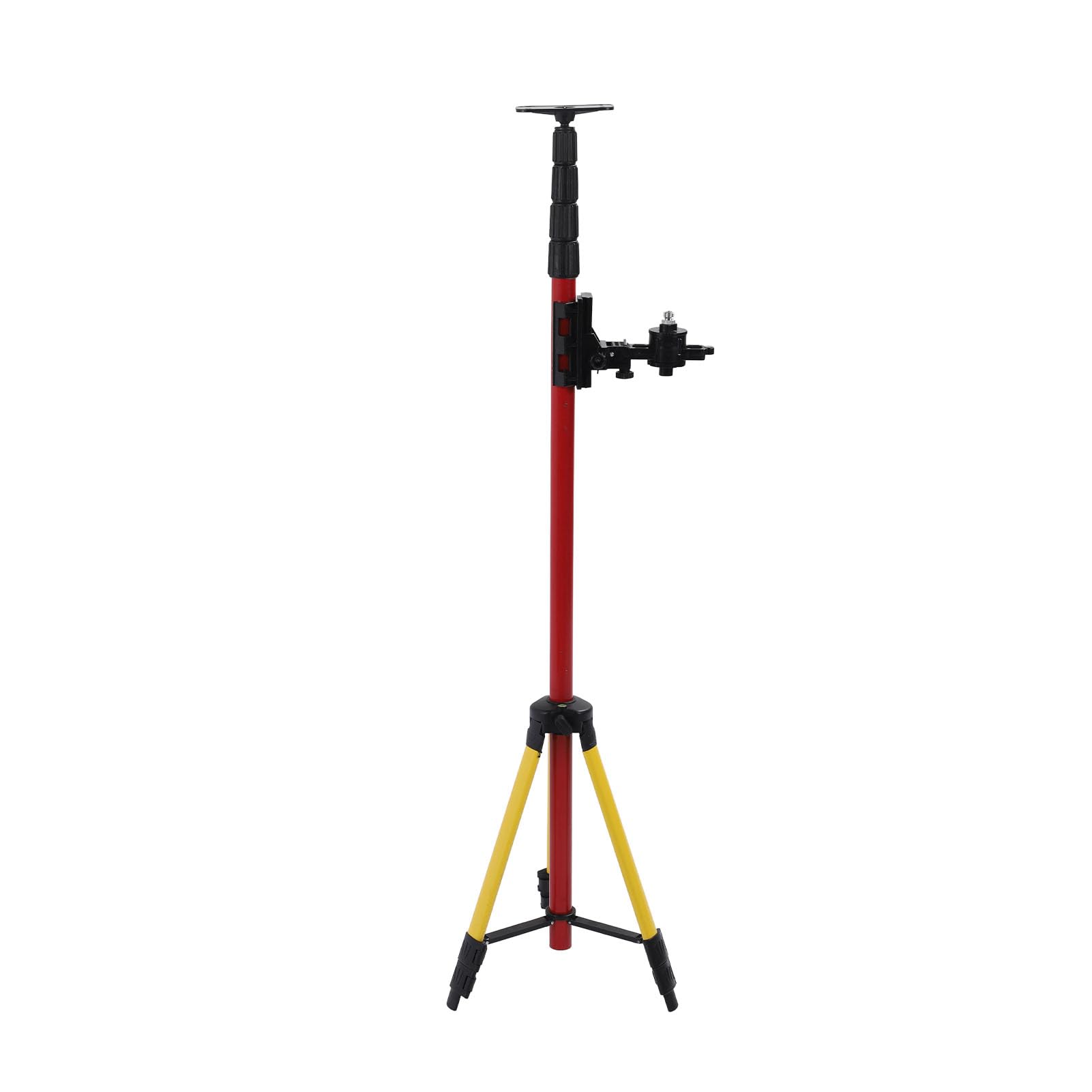 Dioche Poste de Soporte de Nivel - Varilla de Soporte Telescópica Multifuncional con Trípode Resistente y de Instalación - Perfecto para Ingenieros y Contratistas - Se Extiende de 114 a 388 Mm