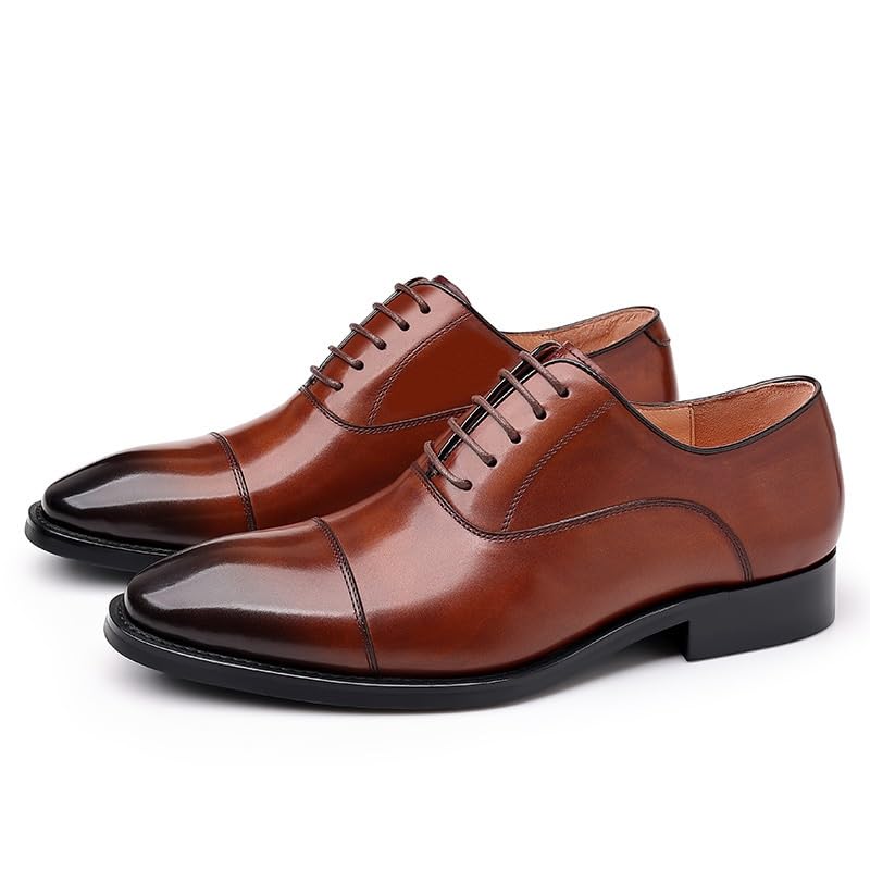 Men's Classic Dress Shoes Casual Retro Oxford Lace-Up Formal Derby Shoes for Business Fashion Mens Footwear