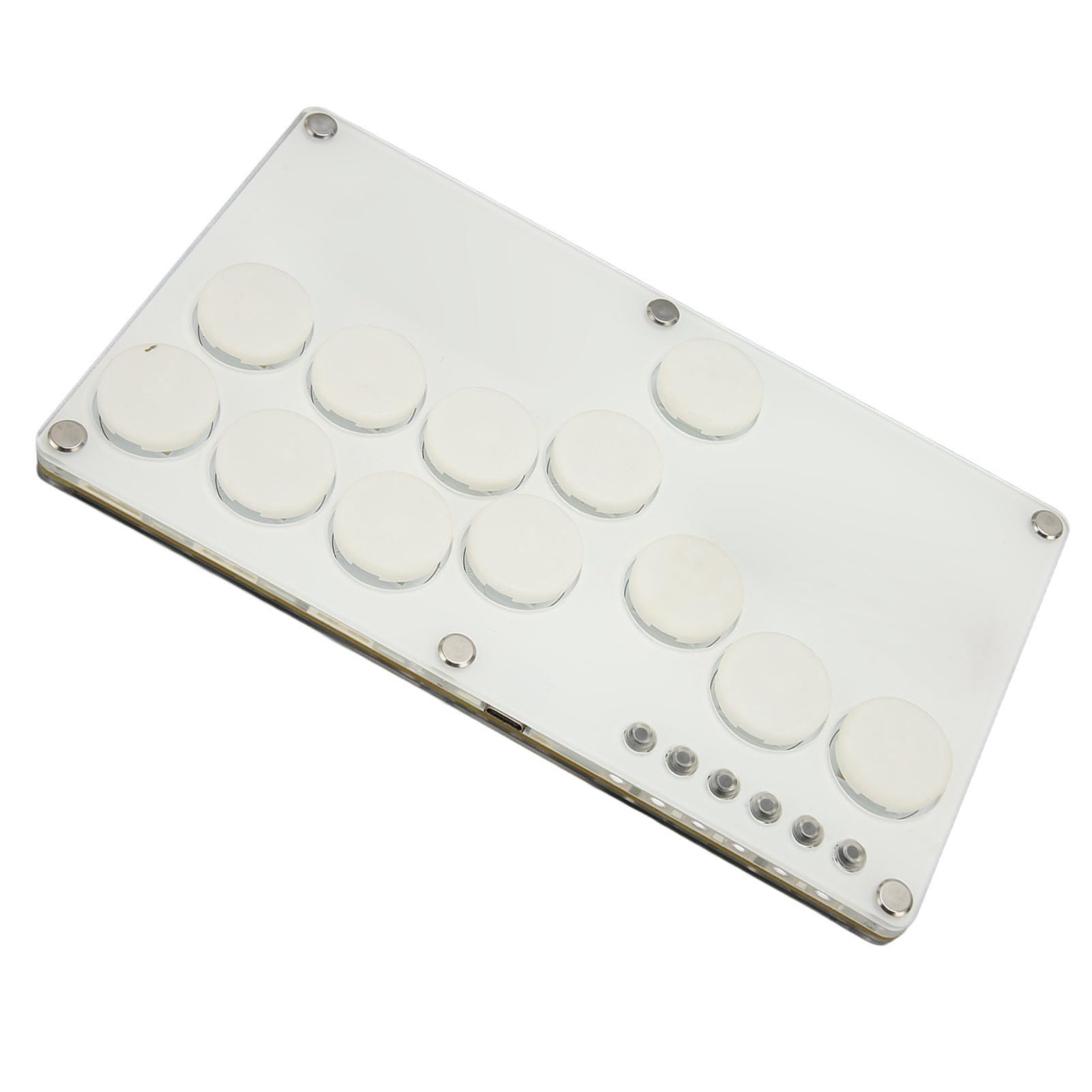 CHICIRIS Kontroler Mini Walki z Kluczem Mechanicznym Cherry MX na PC, Biały materiał ABS